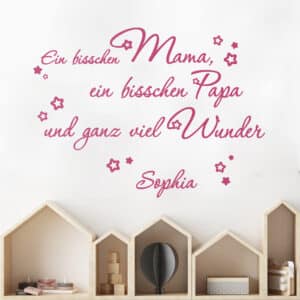 Wunschtext-Wandtattoo Kinderzimmer Wunschtext-Ein bisschen Mama...