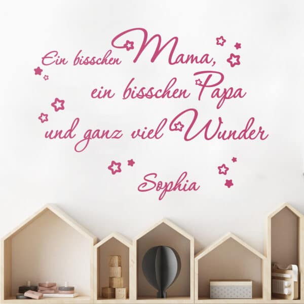 Wunschtext-Wandtattoo Kinderzimmer Wunschtext-Ein bisschen Mama...