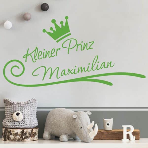 Wunschtext-Wandtattoo Kinderzimmer Wunschtext-Kleiner Prinz