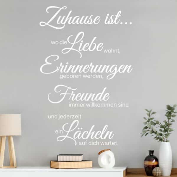 Wandtattoo Spruch Zu Hause ist